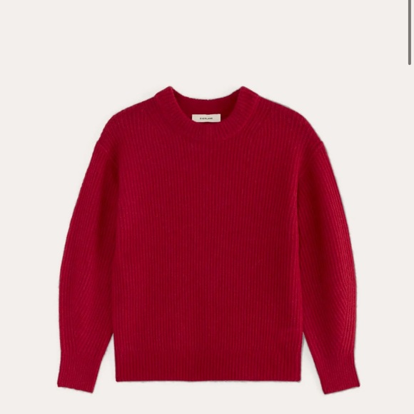 Everlane Sweaters - Everlane The Cocoon Crew Neck Sweater, Berry Red, size small, like new!